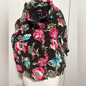 Beautiful flower print Jacket size 4T Baby Gap